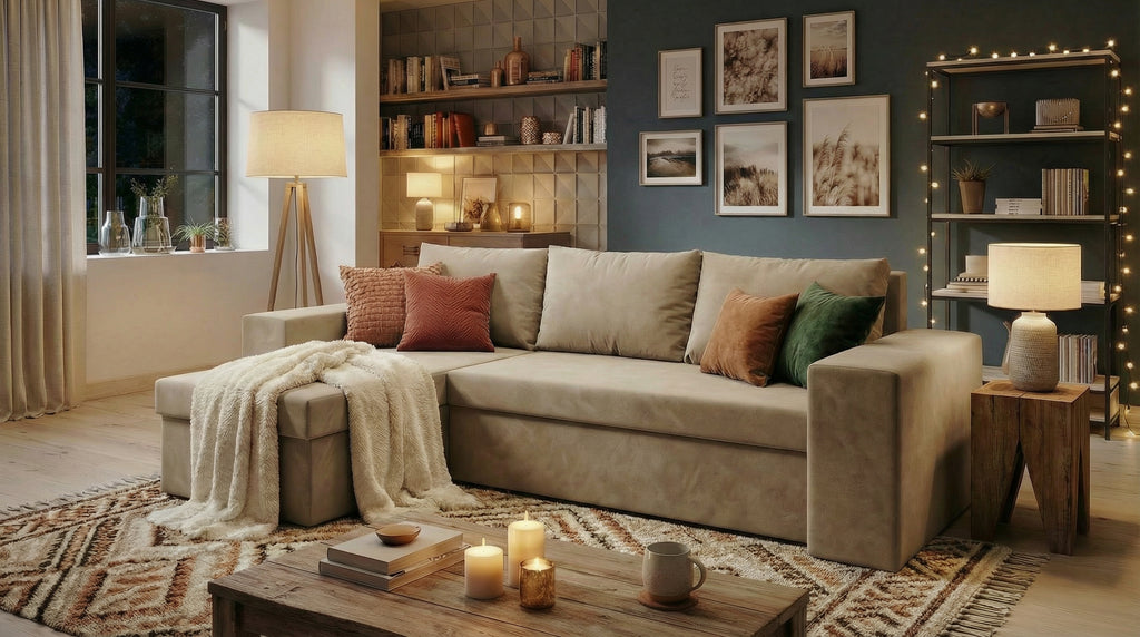 Elegantes Ecksofa Siena – mit Schlaffunktion & Stauraum