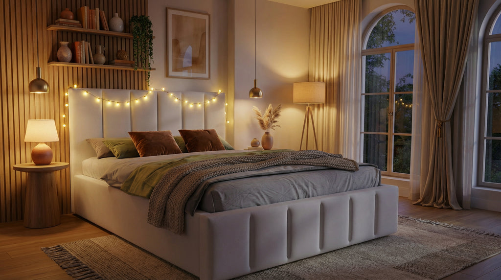 Harmonisches Polsterbett Alba – mit Stauraum