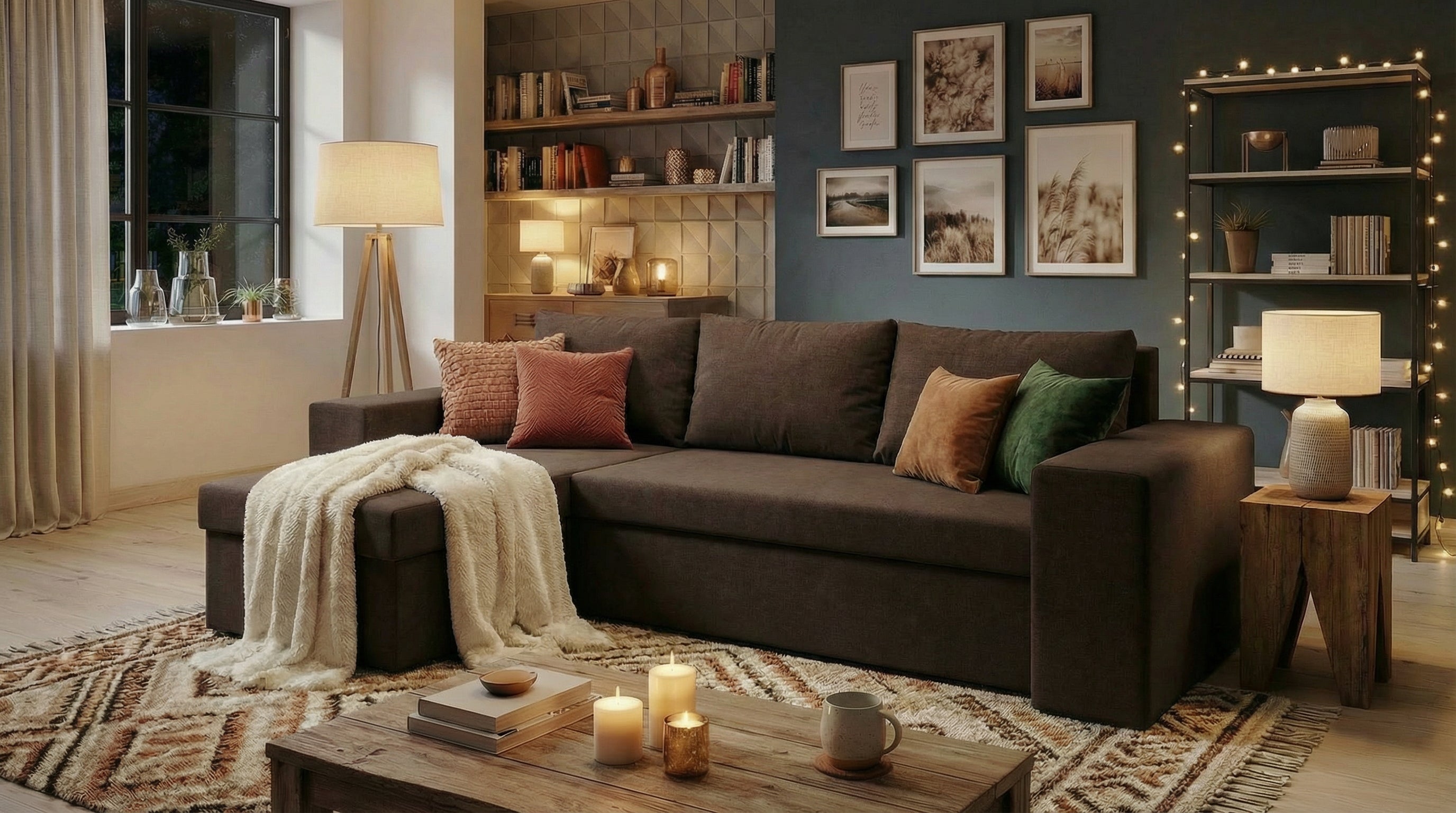 Elegantes Ecksofa Siena – mit Schlaffunktion & Stauraum