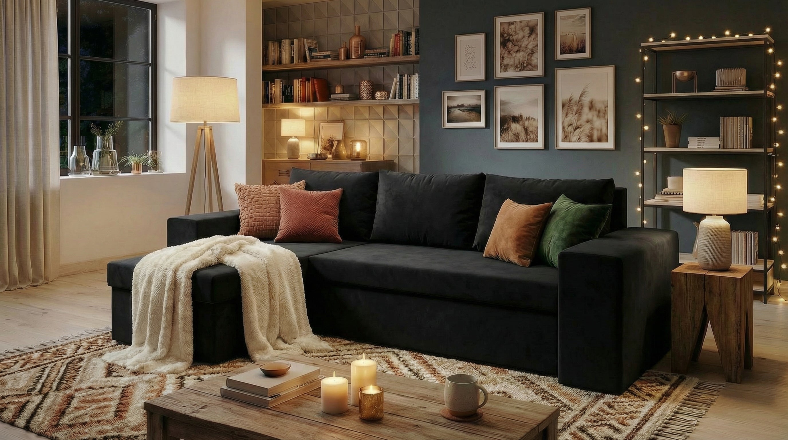 Elegantes Ecksofa Siena – mit Schlaffunktion & Stauraum