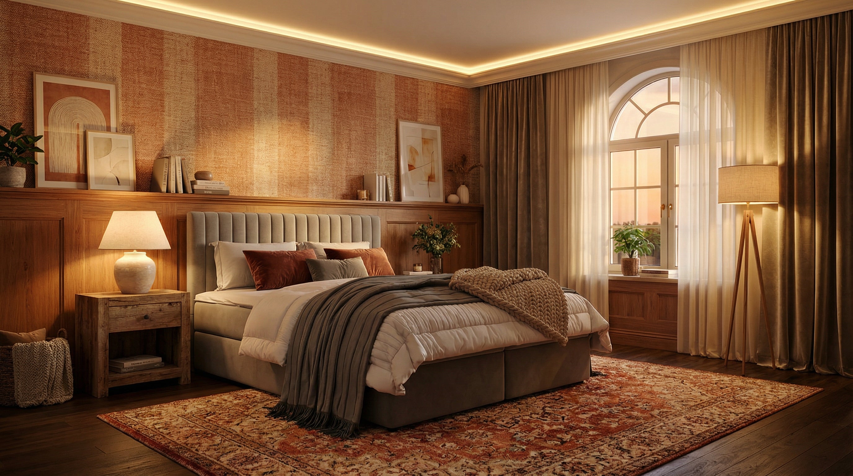 Gemütliches Boxspringbett Aura – mit Bettkasten