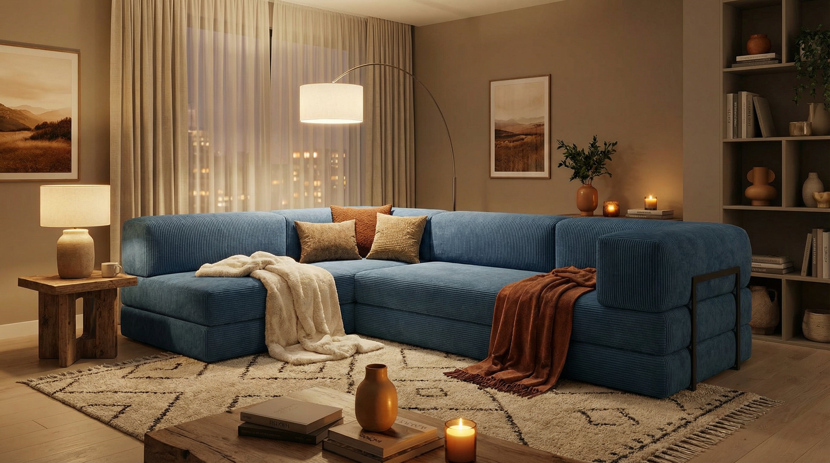 Gemütliches Sofa Milano L-förmig