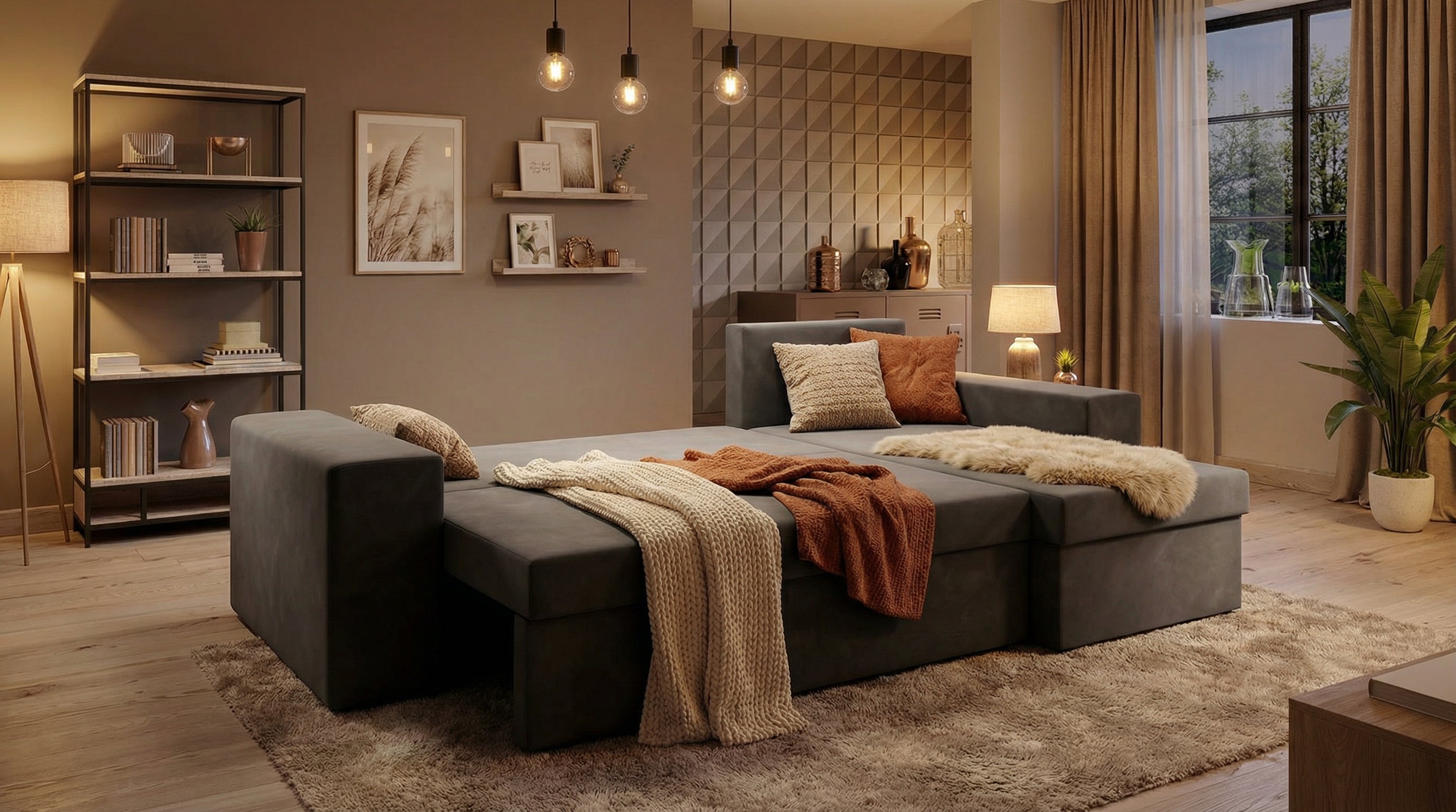 Elegantes Ecksofa Siena – mit Schlaffunktion & Stauraum