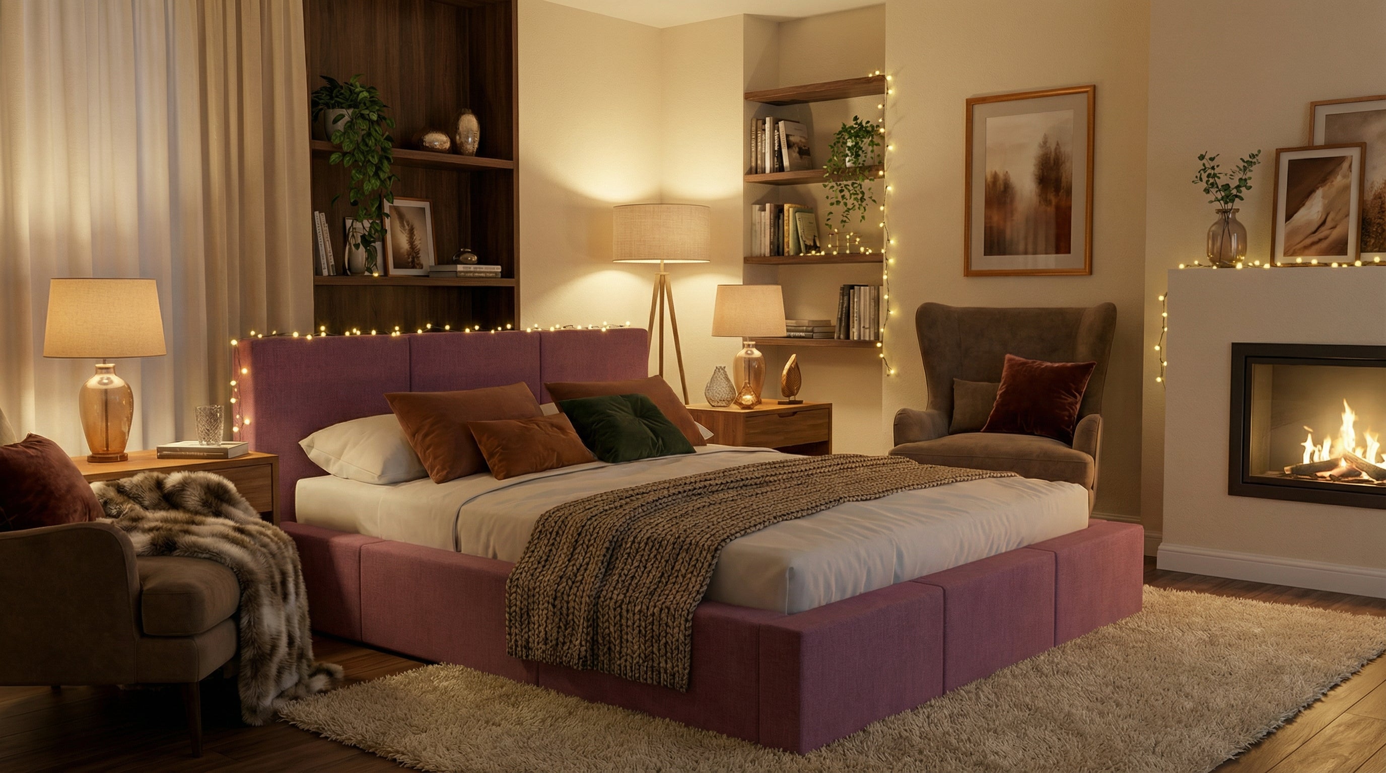 Komfortables Polsterbett Emi – mit Stauraum