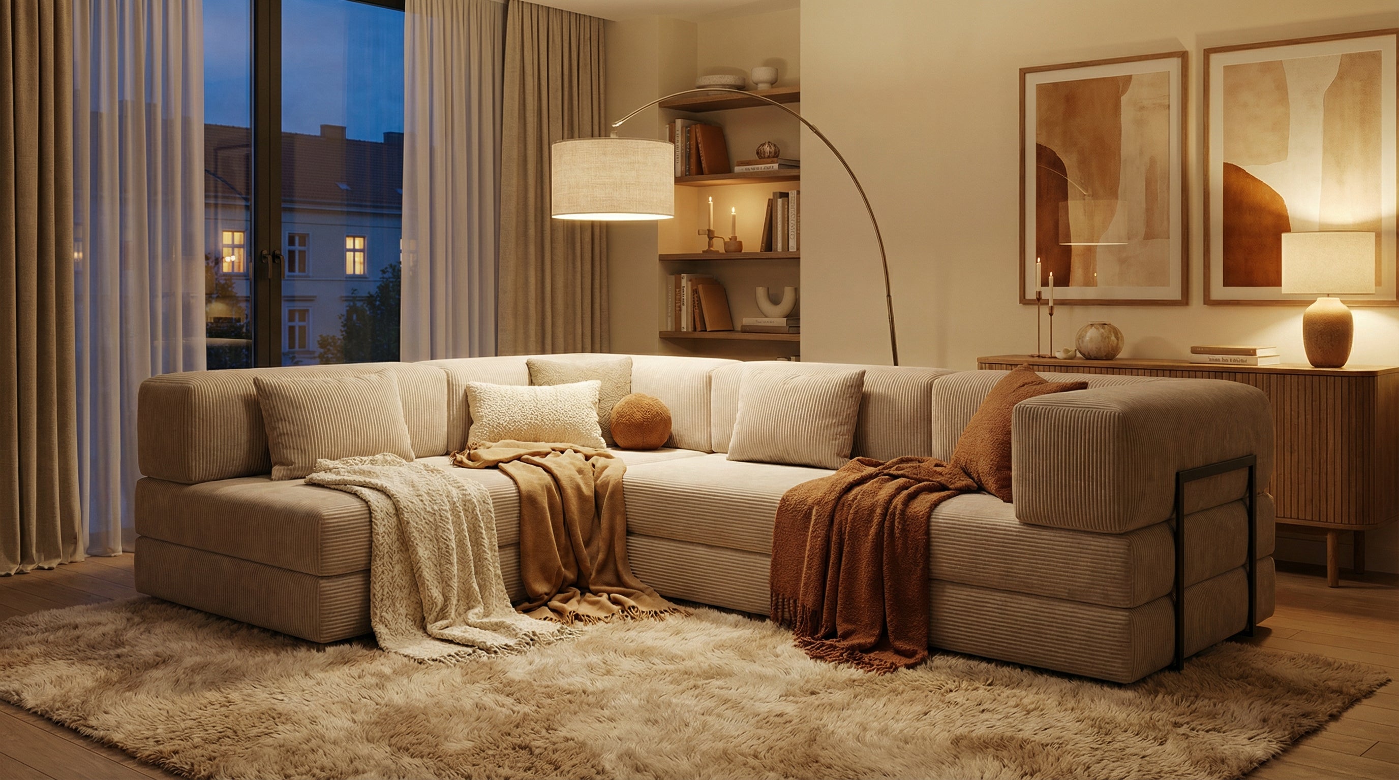 Gemütliches Sofa Milano L-förmig