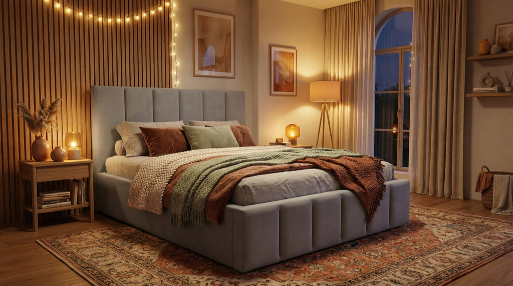 Harmonisches Polsterbett Alba – mit Stauraum