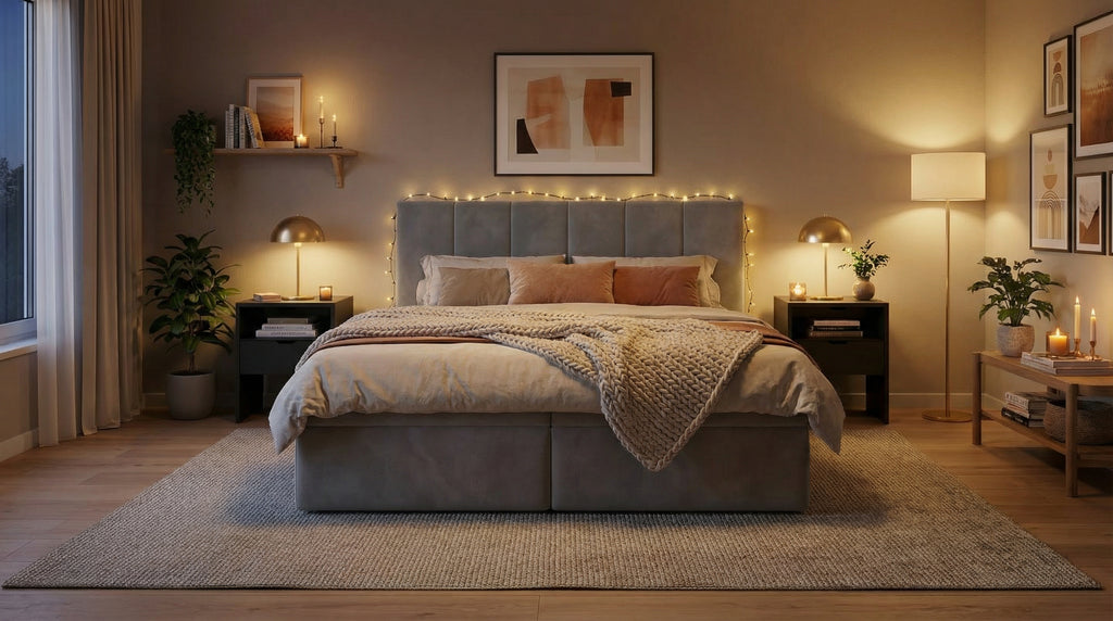 Gemütliches Boxspringbett Luna – mit Bettkasten