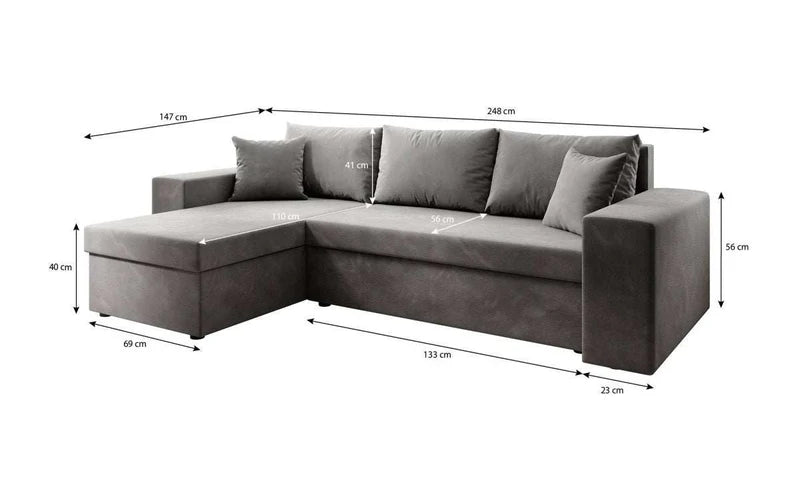 Elegantes Ecksofa Siena – mit Schlaffunktion & Stauraum
